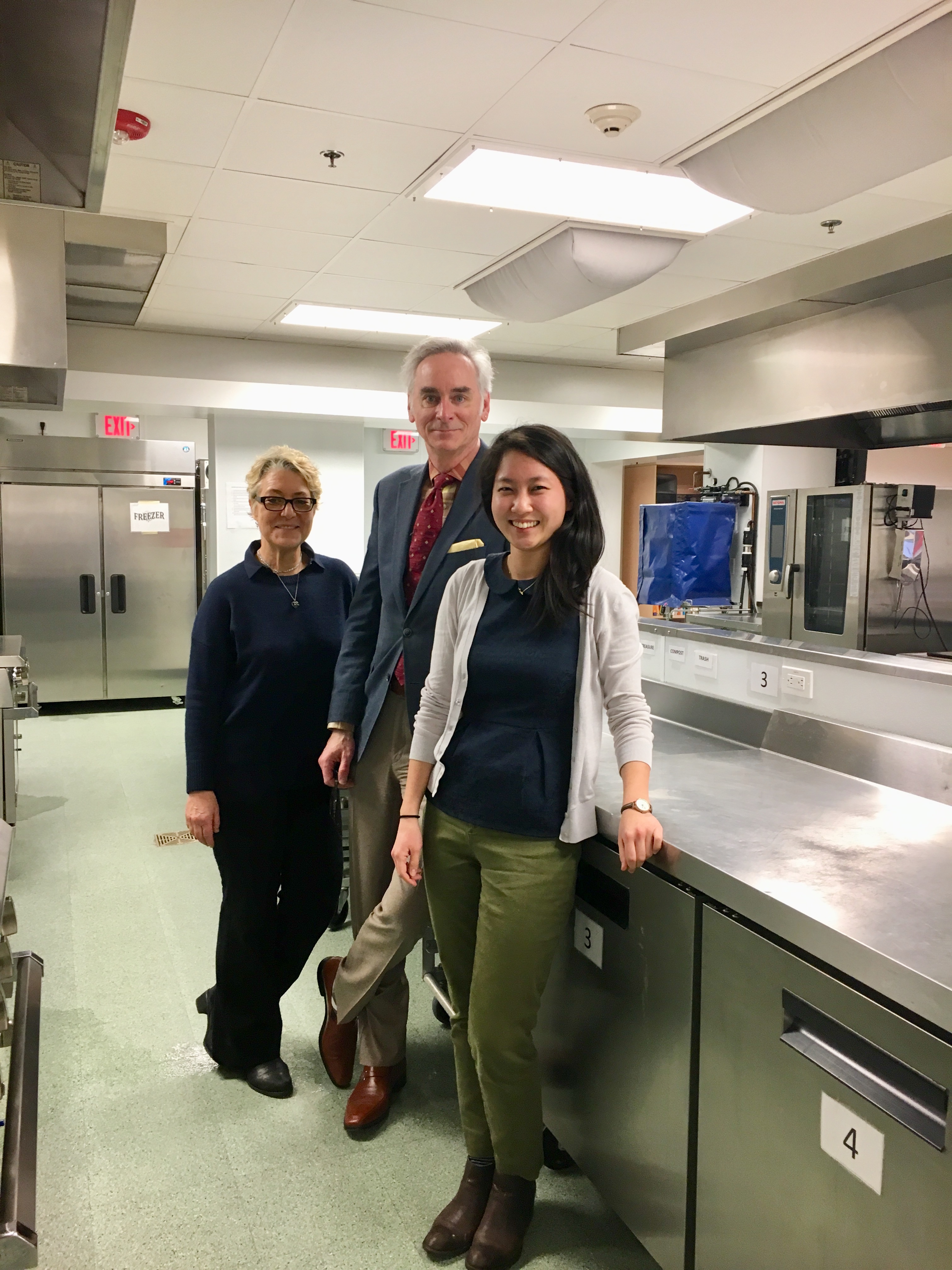 Karen Karp, President of KK&P, Executive Director and the Associate Dean for Clinical Services, Dr. Timothy Harlan, and consultant intern Amy Gu, a current MBA student at New York University’s Stern School of Business, the Goldring Center 